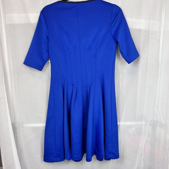 Betsey Johnson scuba zip up skater mini dress sz 4 funky y2k vibrant funky retro - Picture 7 of 10